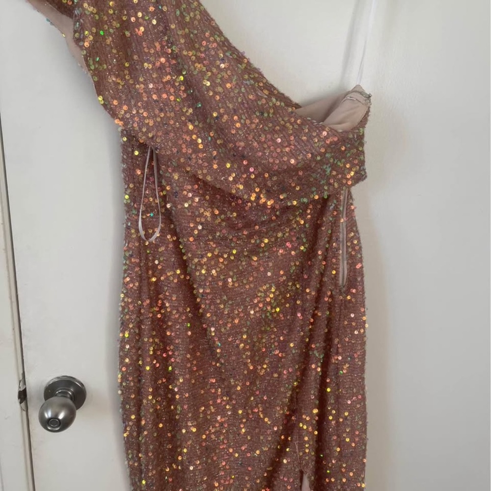 Sequin One-Shoulder Dress